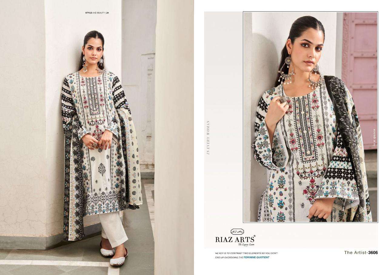 RIAZ ARTS THE ARTIST VOL 2 LAWN COTTON DIGITAL PRINT SUIT