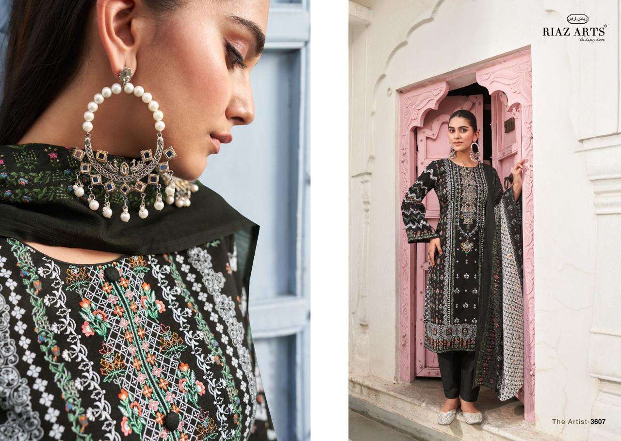 RIAZ ARTS THE ARTIST VOL 2 LAWN COTTON DIGITAL PRINT SUIT
