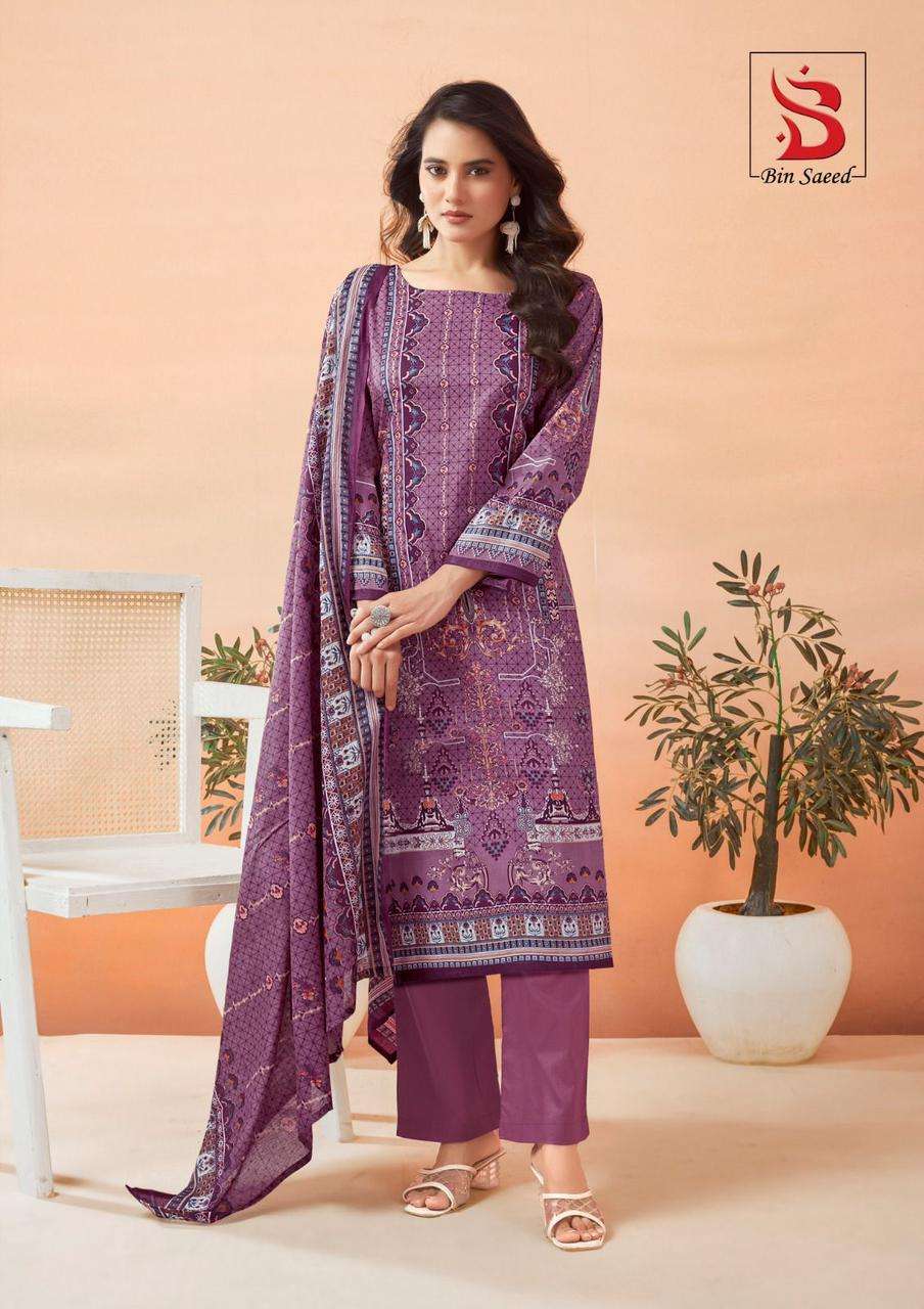 SAANVI TRENDS BIN SAEED MAHNOOR VOL 6 LAWN COTTON SALWAR SUIT