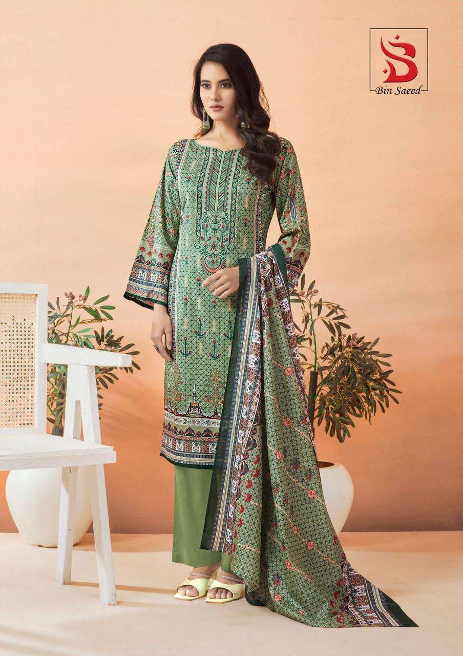SAANVI TRENDS BIN SAEED MAHNOOR VOL 6 LAWN COTTON SALWAR SUIT