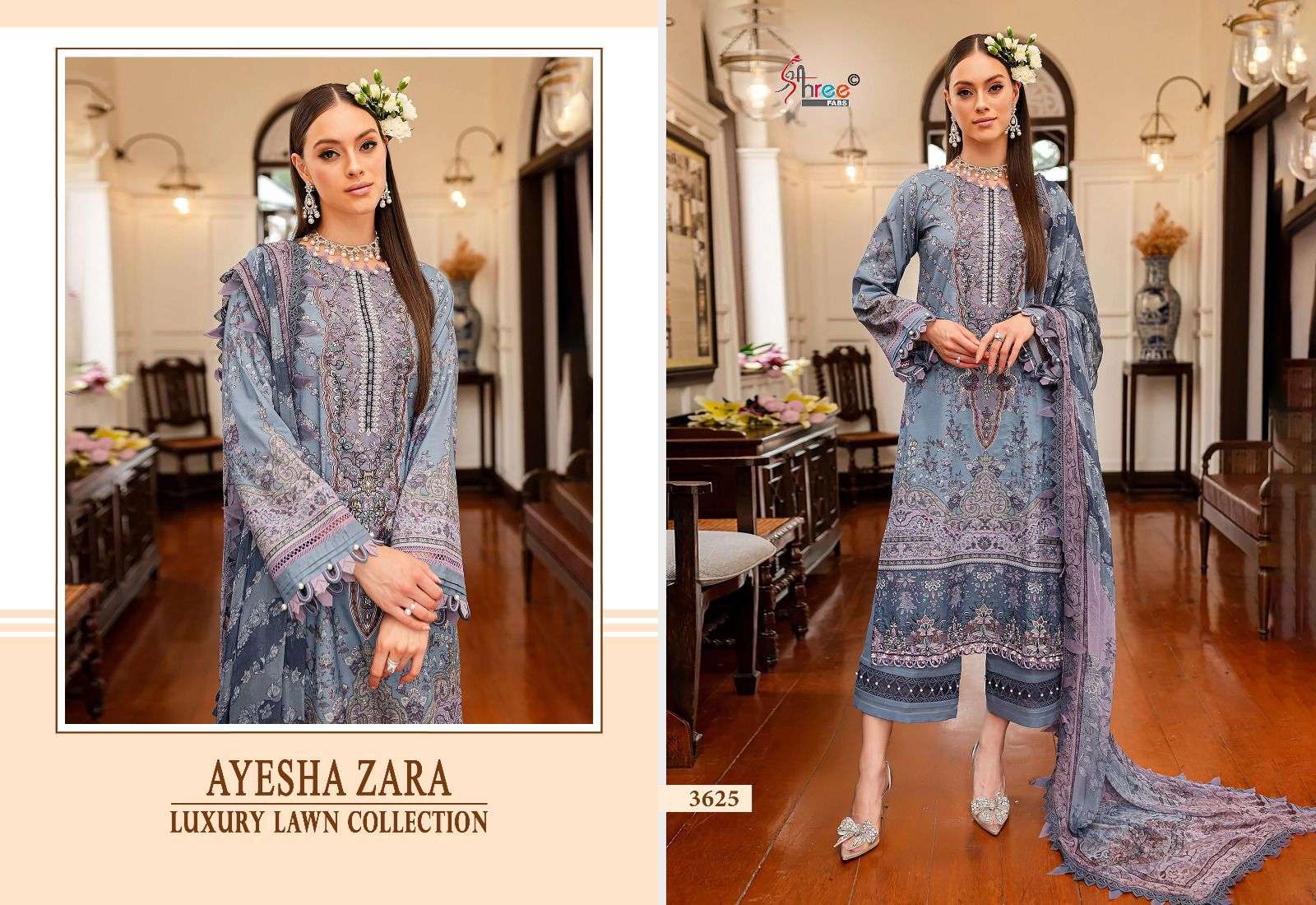 SHREE FABS AYESHA ZARA LUXURY LAWN COLLETION COTTON SUIT