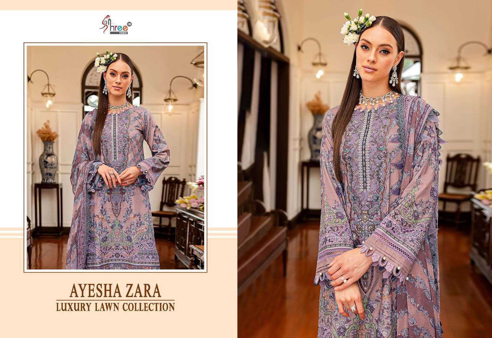 SHREE FABS AYESHA ZARA LUXURY LAWN COLLETION COTTON SUIT