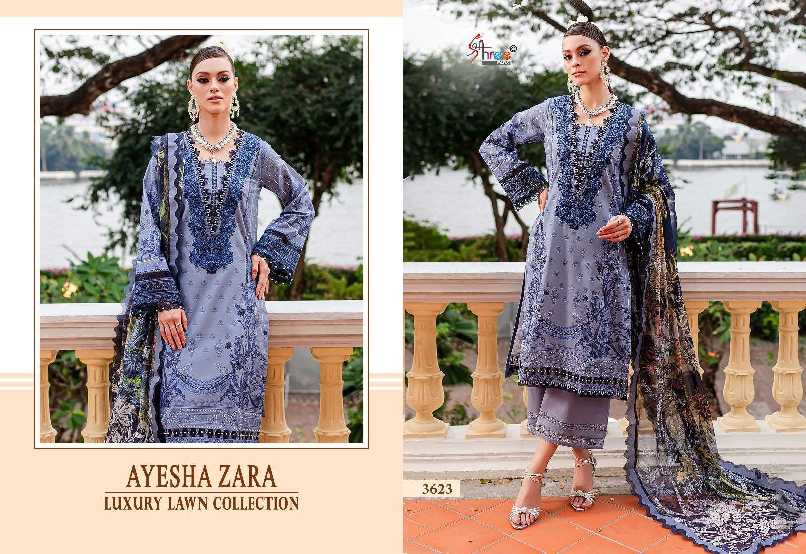 SHREE FABS AYESHA ZARA LUXURY LAWN COLLETION COTTON SUIT