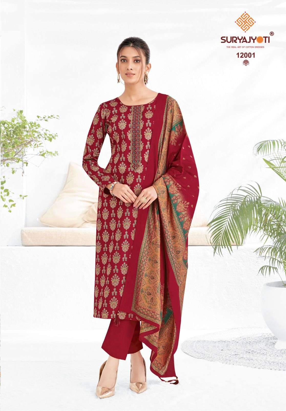 SURYAJYOTI KALKI VOL 12 JAM SATIN FOIL PRINTS SALWAR SUIT