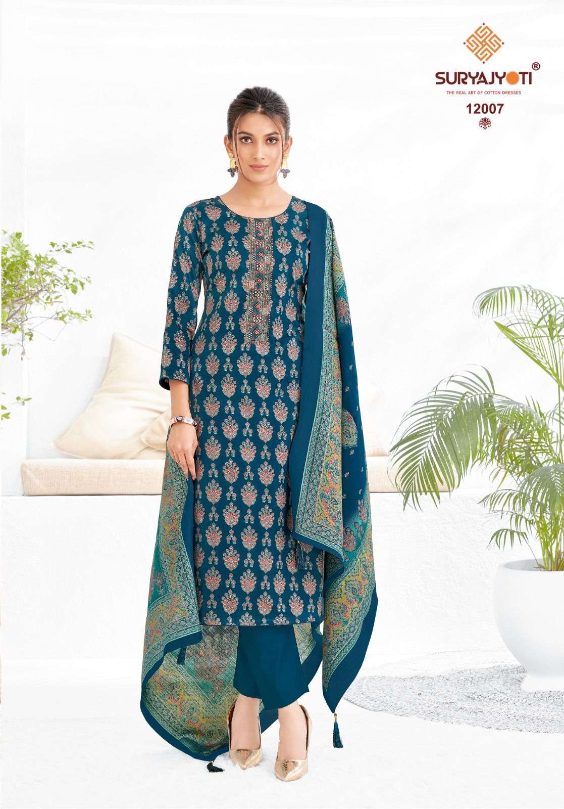 SURYAJYOTI KALKI VOL 12 JAM SATIN FOIL PRINTS SALWAR SUIT