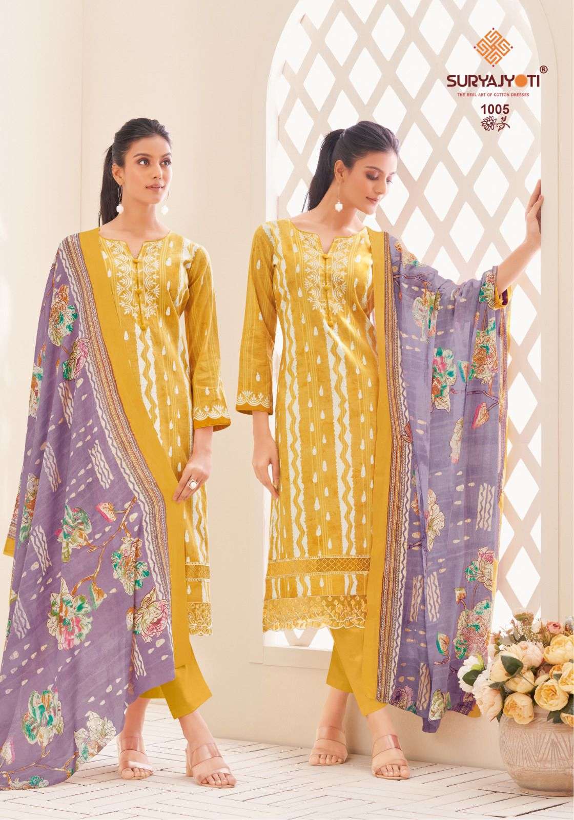 SURYAJYOTI PREMILA VOL 1 COTTON PRINT FANCY WORK SALWAR SUIT