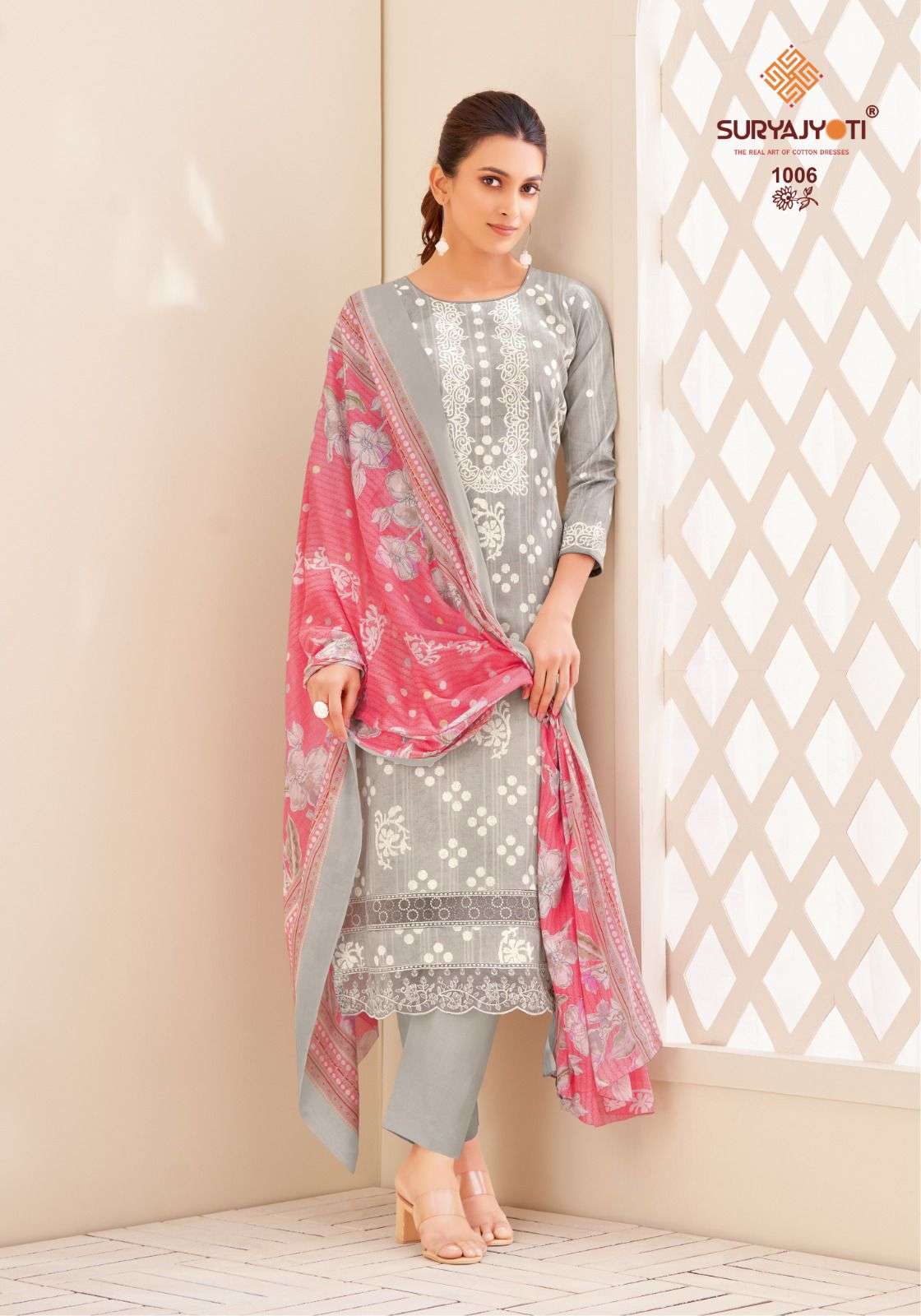 SURYAJYOTI PREMILA VOL 1 COTTON PRINT FANCY WORK SALWAR SUIT