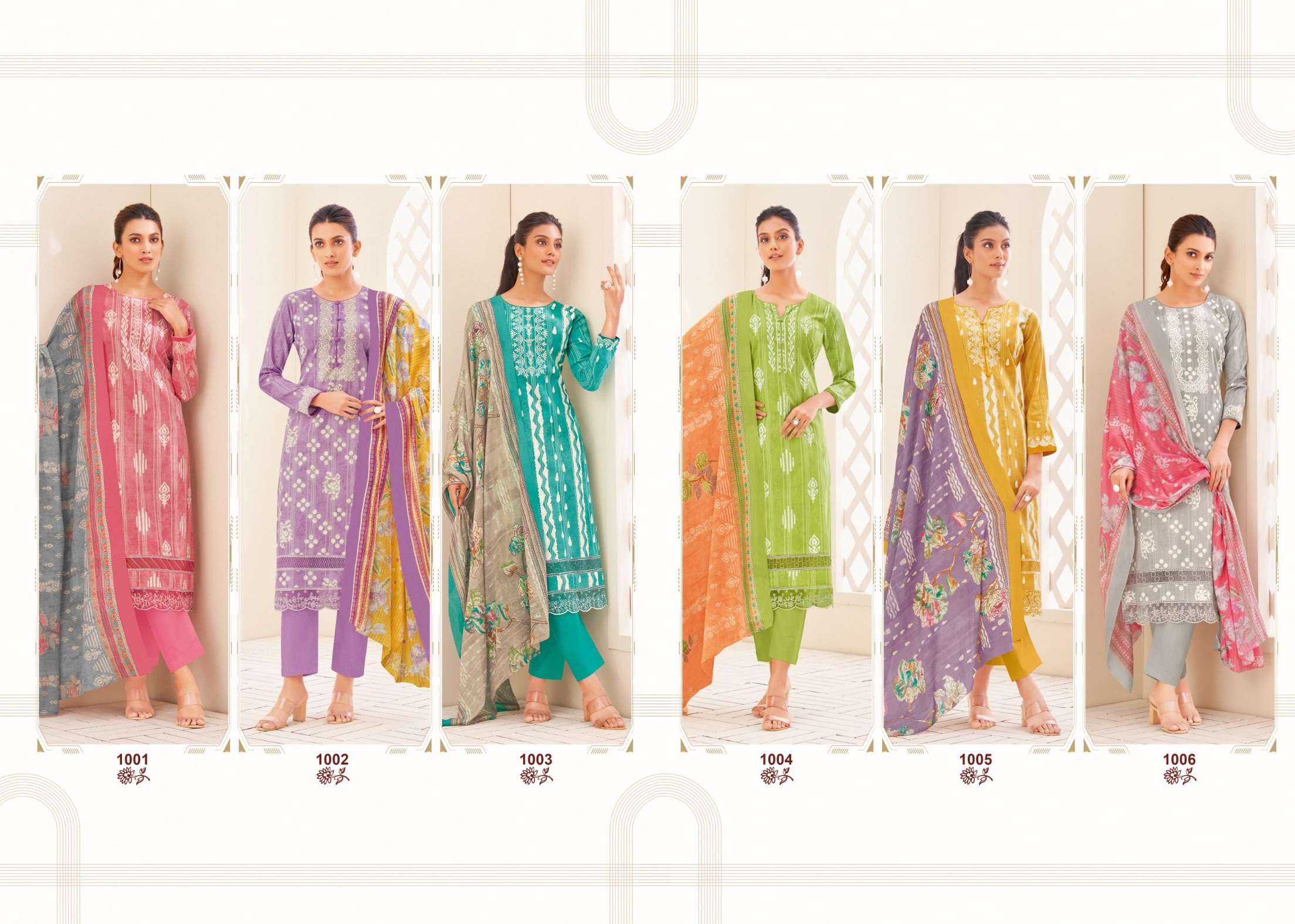 SURYAJYOTI PREMILA VOL 1 COTTON PRINT FANCY WORK SALWAR SUIT