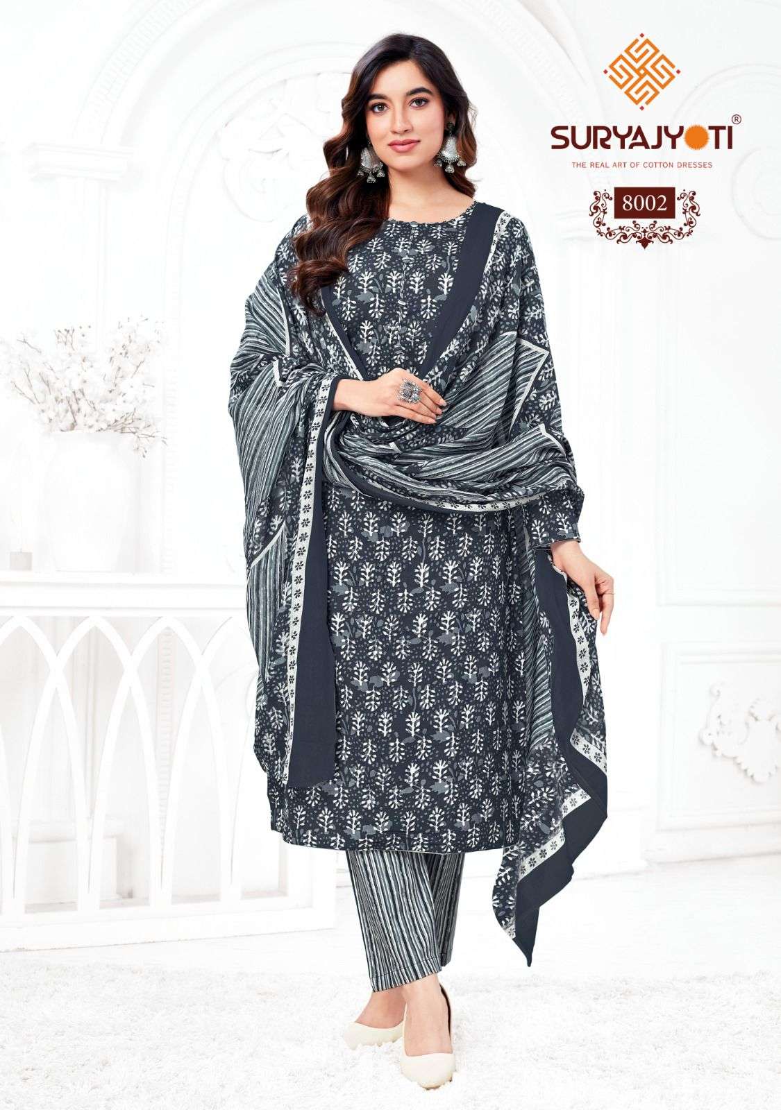 SURYAJYOTI PREYASI VOL 8 COTTON JAIPURI PRINT SALWAR SUIT