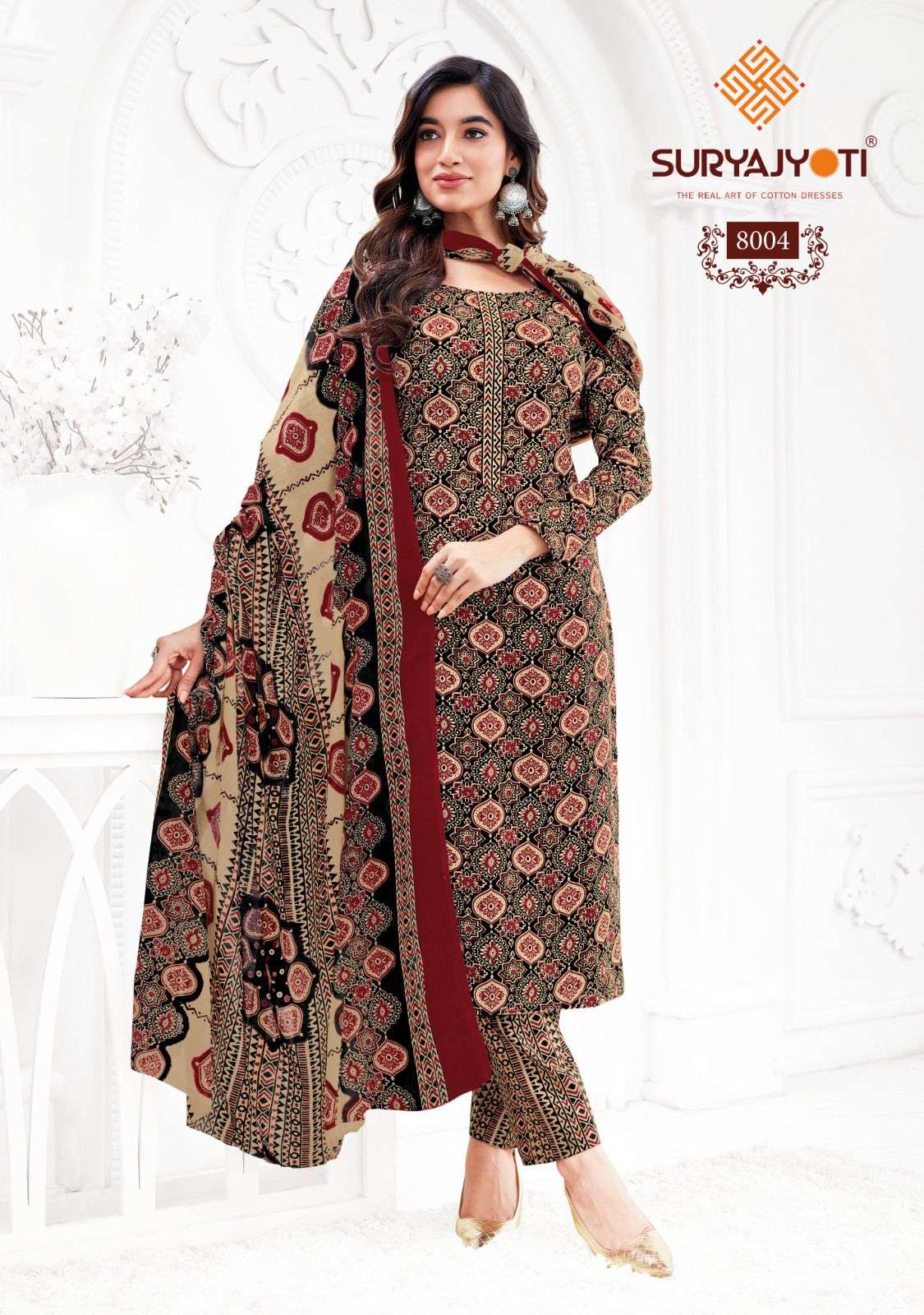 SURYAJYOTI PREYASI VOL 8 COTTON JAIPURI PRINT SALWAR SUIT
