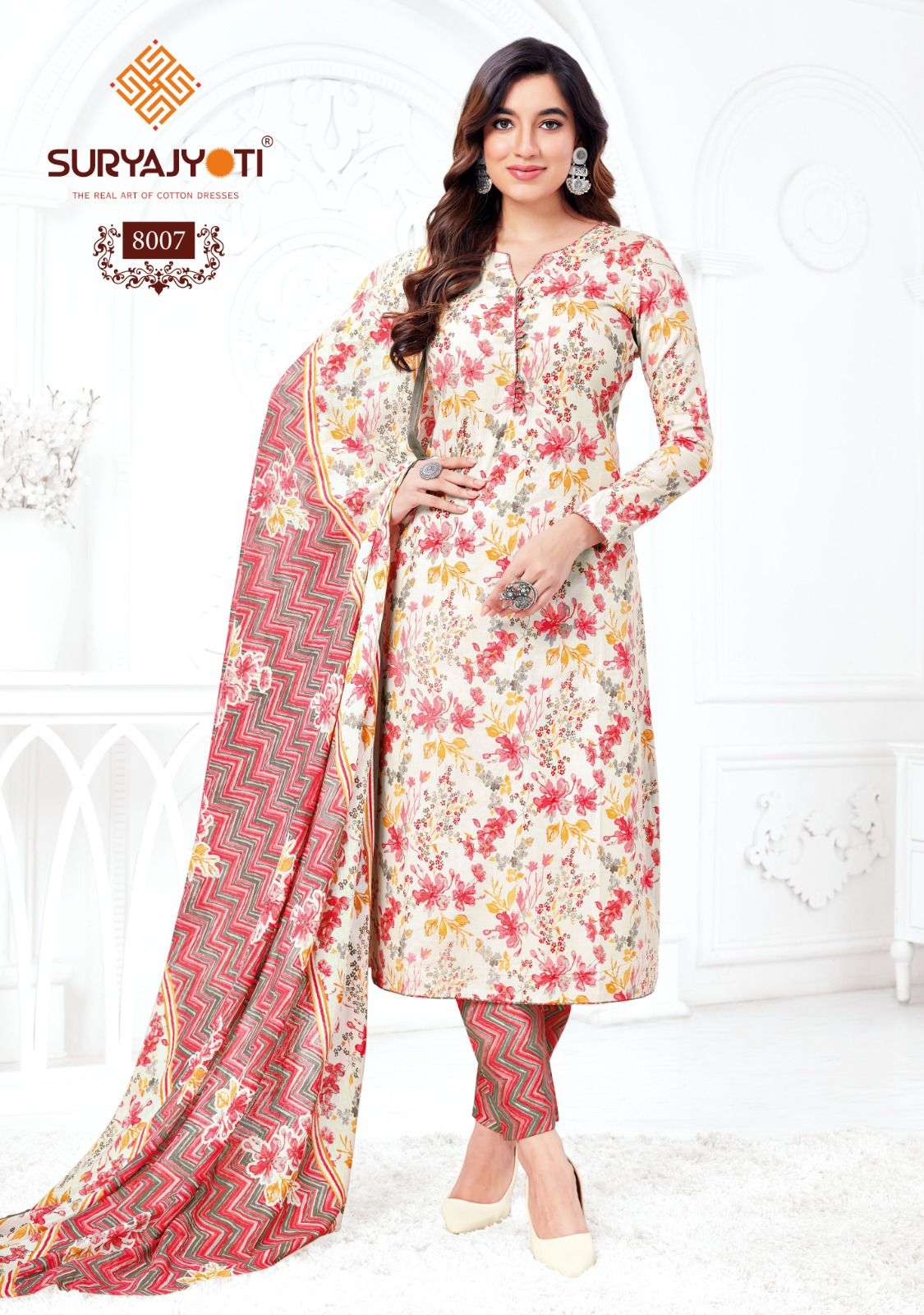 SURYAJYOTI PREYASI VOL 8 COTTON JAIPURI PRINT SALWAR SUIT