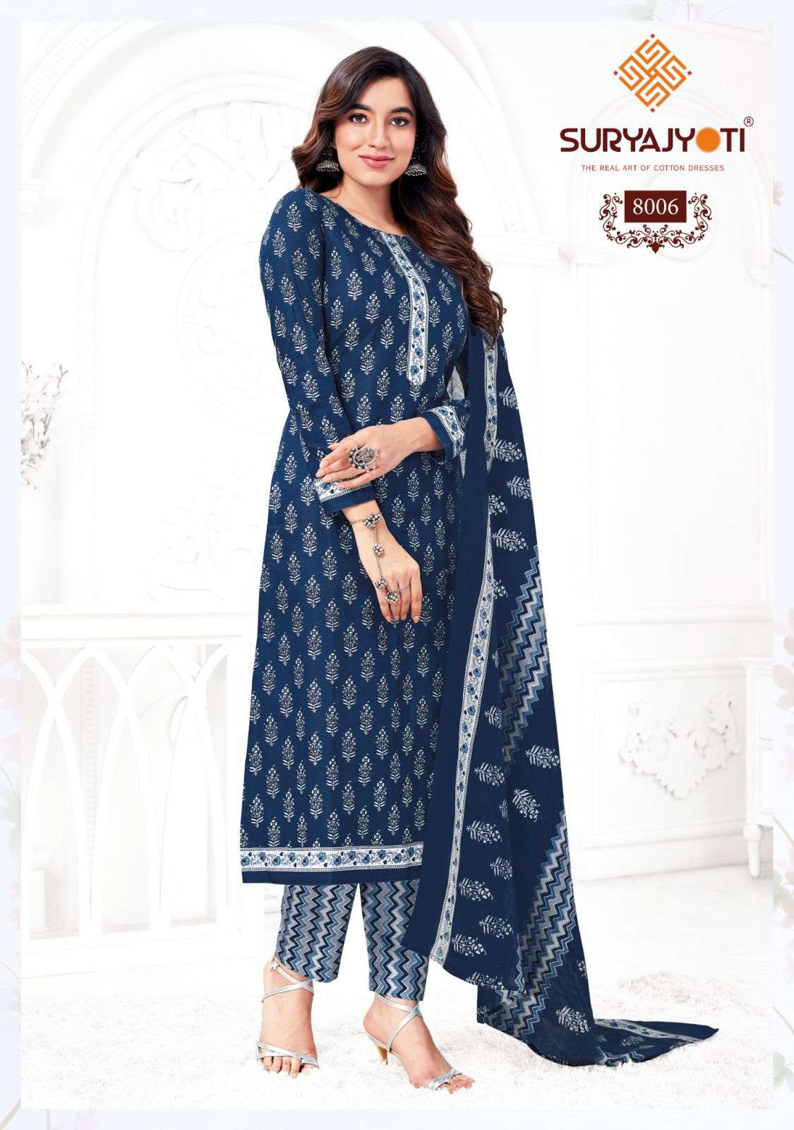 SURYAJYOTI PREYASI VOL 8 COTTON JAIPURI PRINT SALWAR SUIT