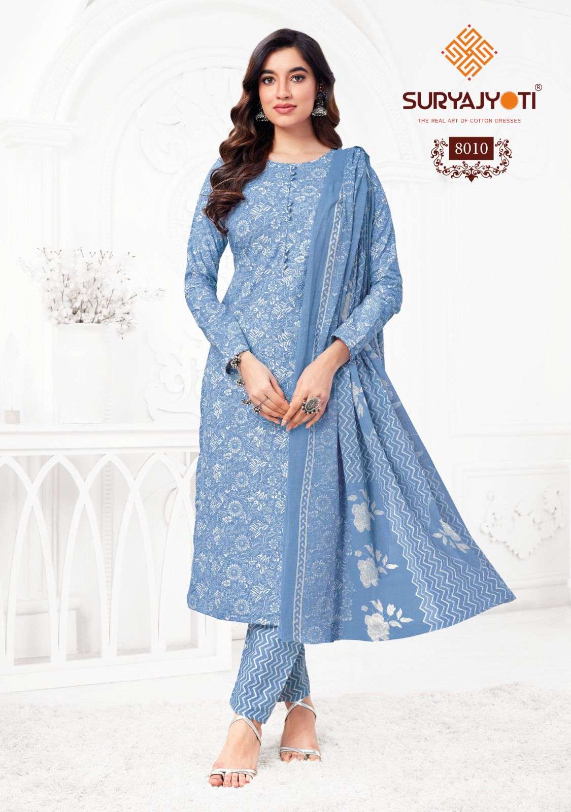 SURYAJYOTI PREYASI VOL 8 COTTON JAIPURI PRINT SALWAR SUIT