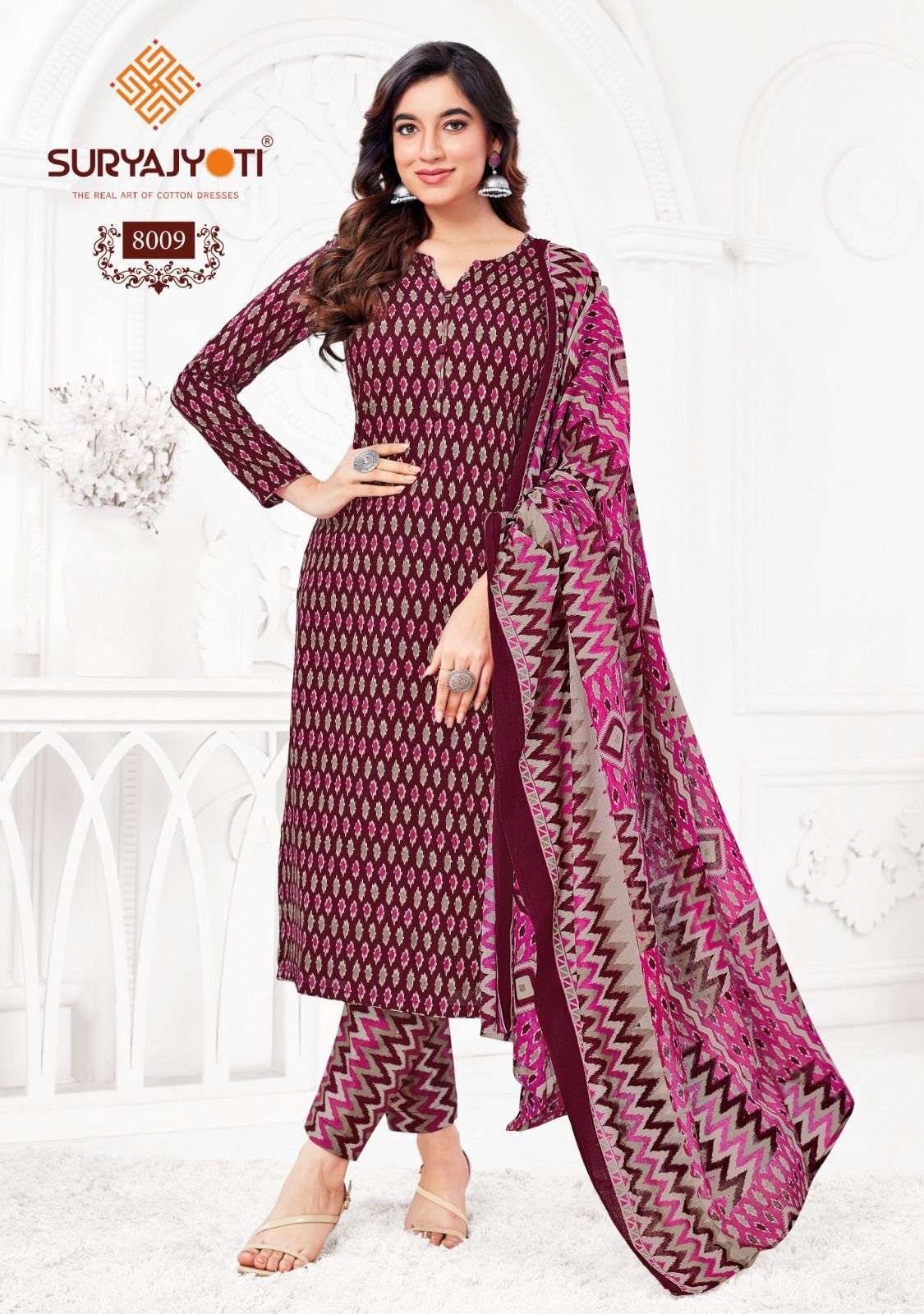 SURYAJYOTI PREYASI VOL 8 COTTON JAIPURI PRINT SALWAR SUIT