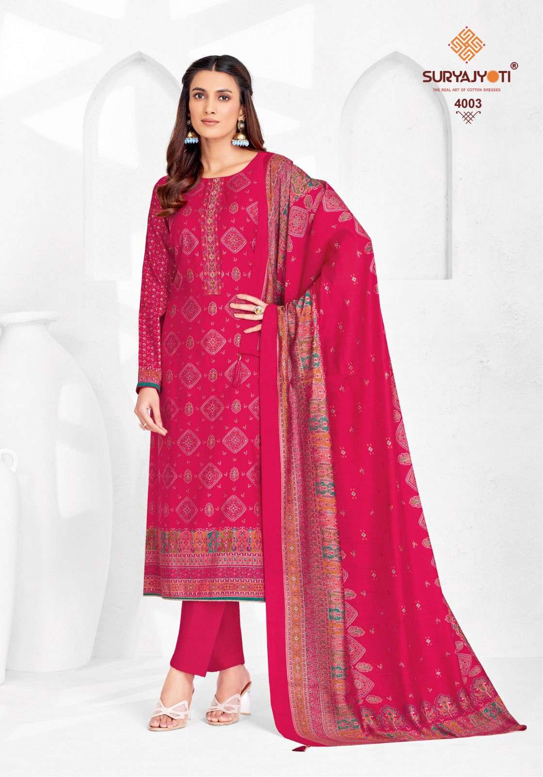SURYAJYOTI PUSHPA VOL 4 MODAL FOIL PRINTS SALWAR SUIT