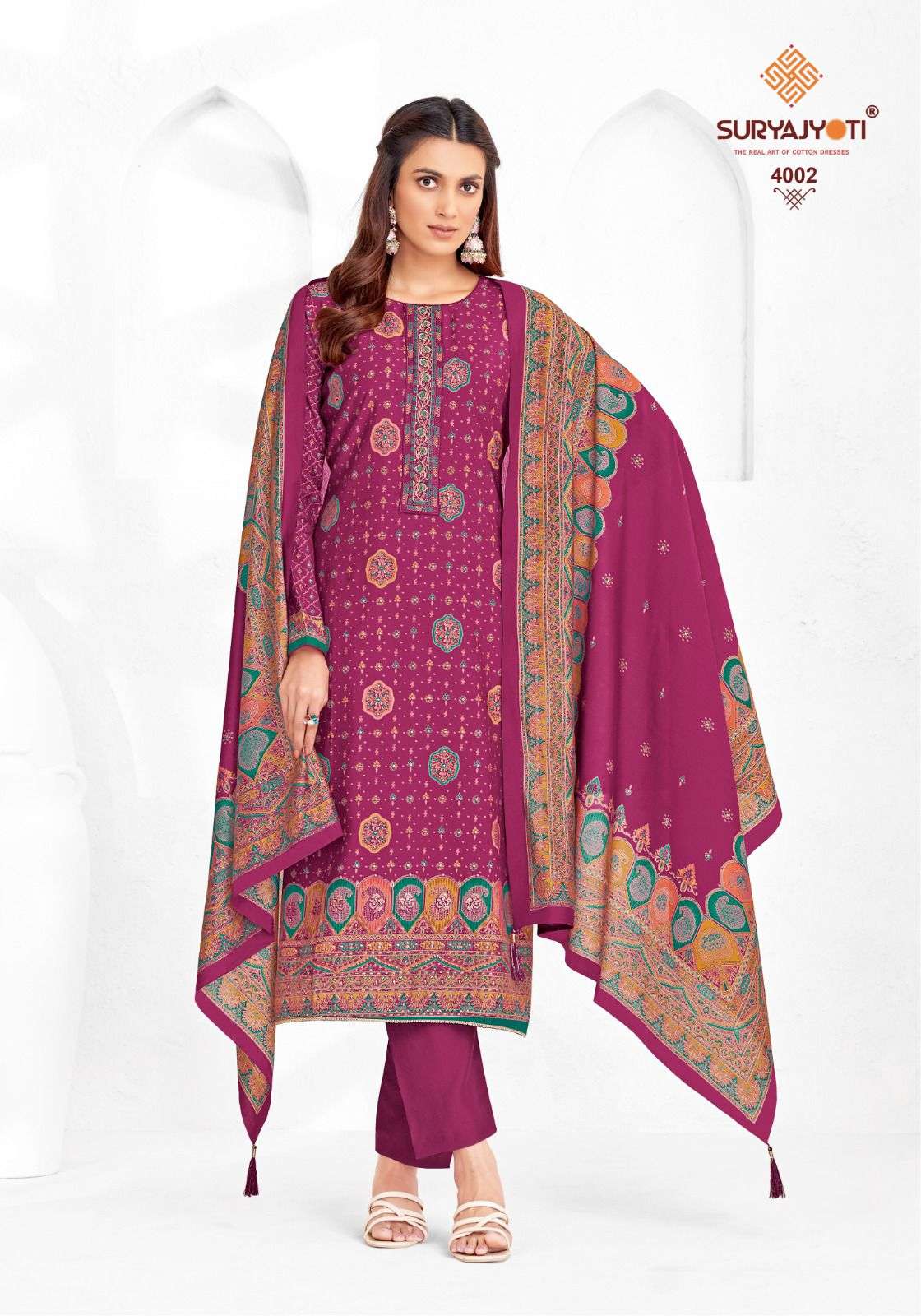 SURYAJYOTI PUSHPA VOL 4 MODAL FOIL PRINTS SALWAR SUIT