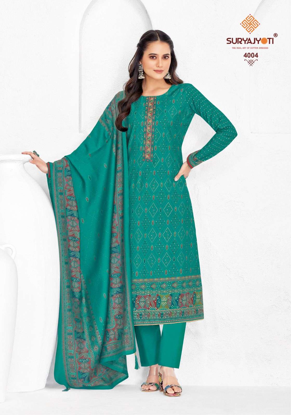 SURYAJYOTI PUSHPA VOL 4 MODAL FOIL PRINTS SALWAR SUIT