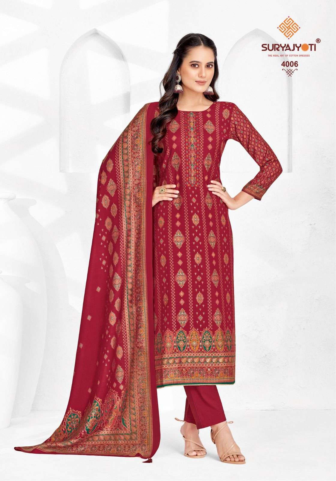 SURYAJYOTI PUSHPA VOL 4 MODAL FOIL PRINTS SALWAR SUIT