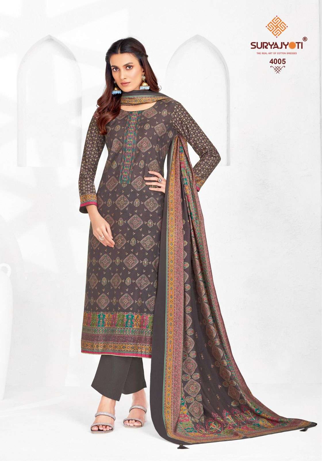 SURYAJYOTI PUSHPA VOL 4 MODAL FOIL PRINTS SALWAR SUIT