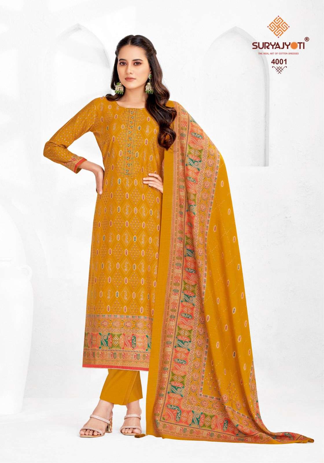 SURYAJYOTI PUSHPA VOL 4 MODAL FOIL PRINTS SALWAR SUIT