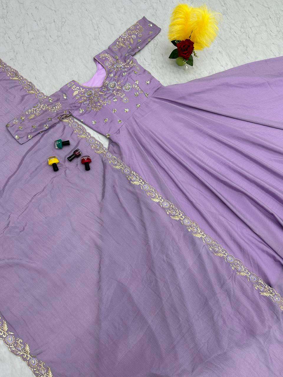 TAPI 139 GOWN DUPATTA