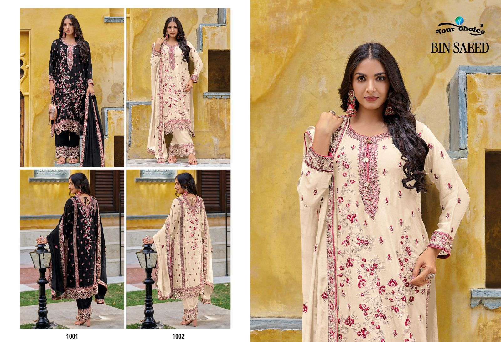 YOUR CHOICE BIN SAEED HEAVY EMBROIDERY DESIGNER PARTY WEAR SUIT