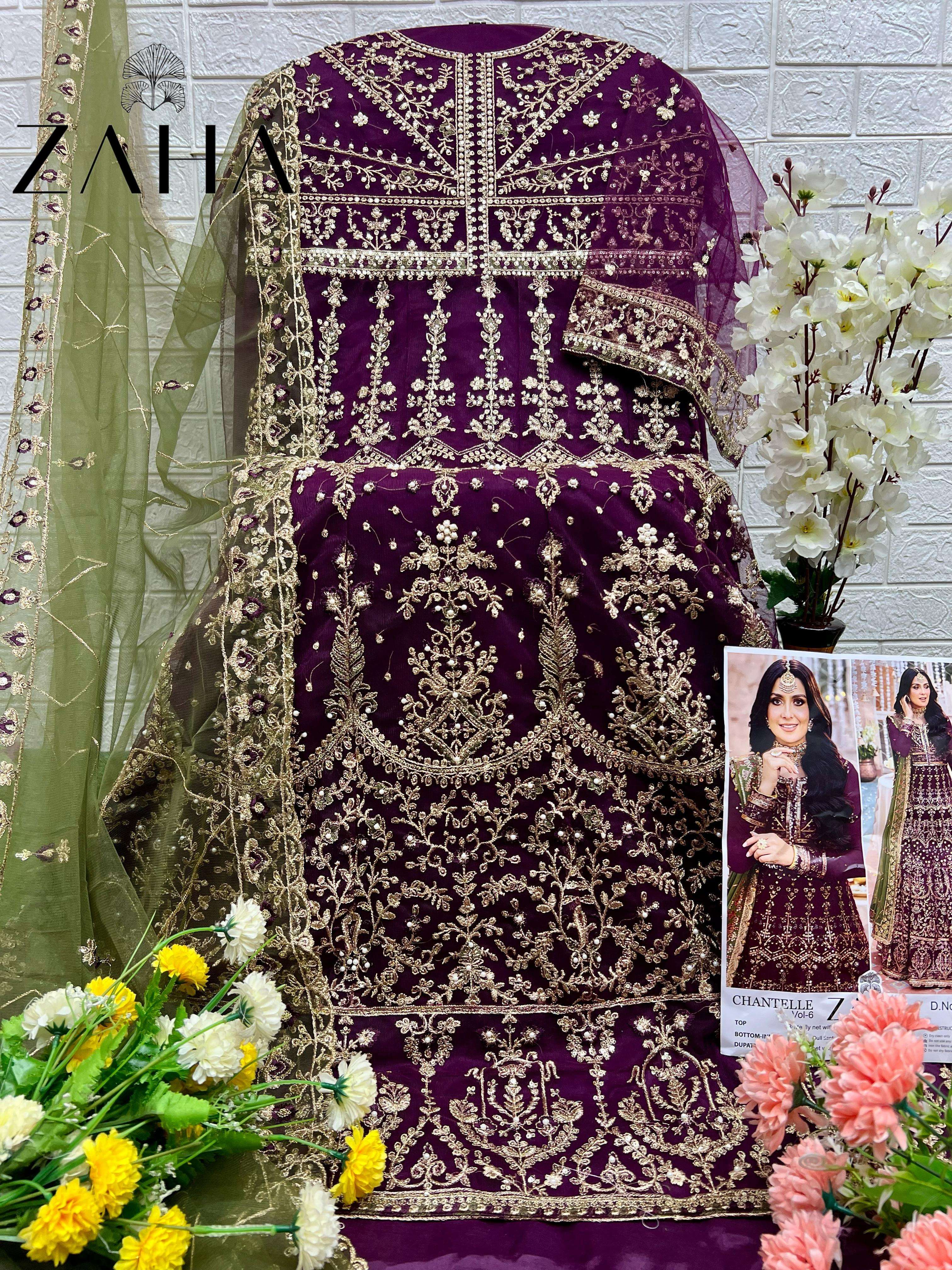 ZAHA CHANTELLE VOL 6 HEAVY DESIGNER WEDDING WEAR SUIT