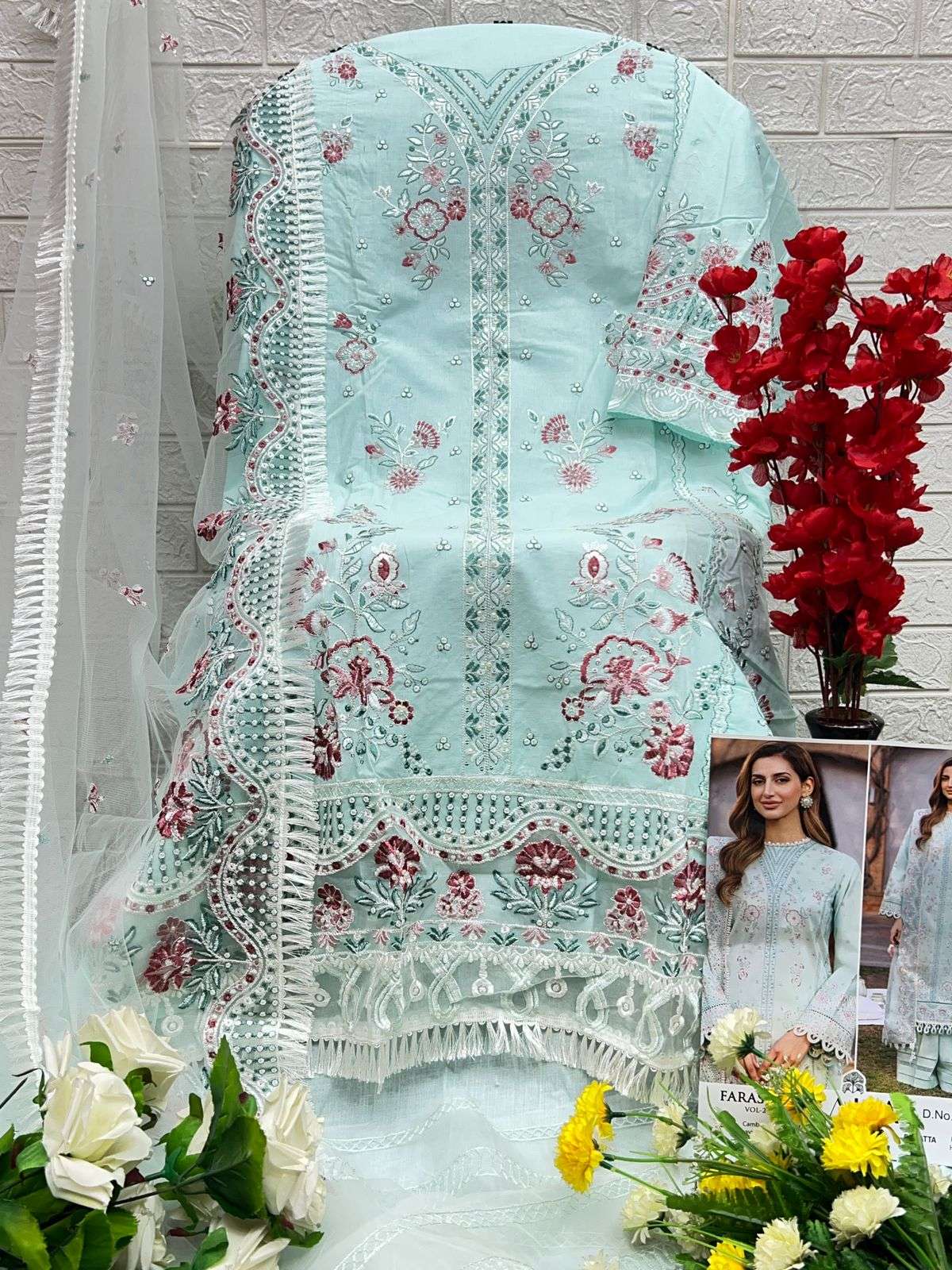 ZAHA FARASHA VOL 2 COTTON EMBROIDERY DESIGNER PAKISTANI SUIT