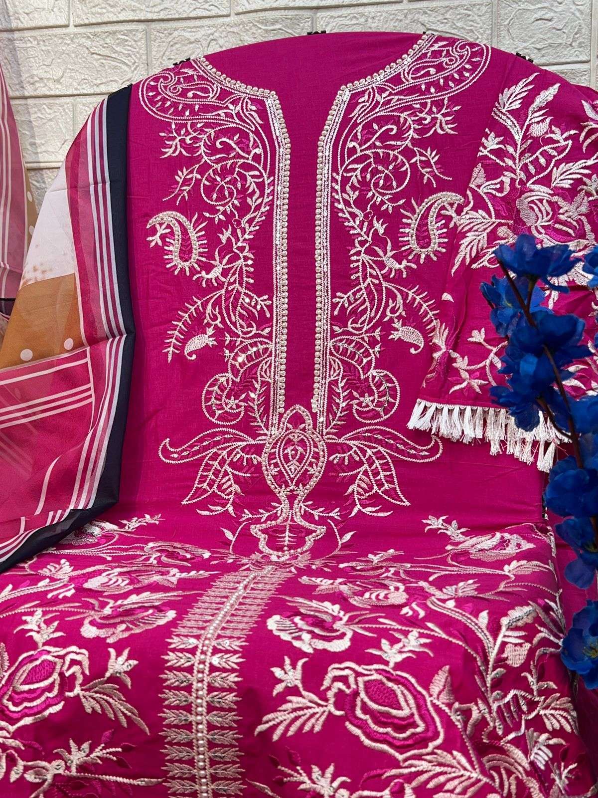 ZAHA INARA VOL 1 COTTON HEAVY EMBROIDERY DESIGNER PAKISTANI SUIT