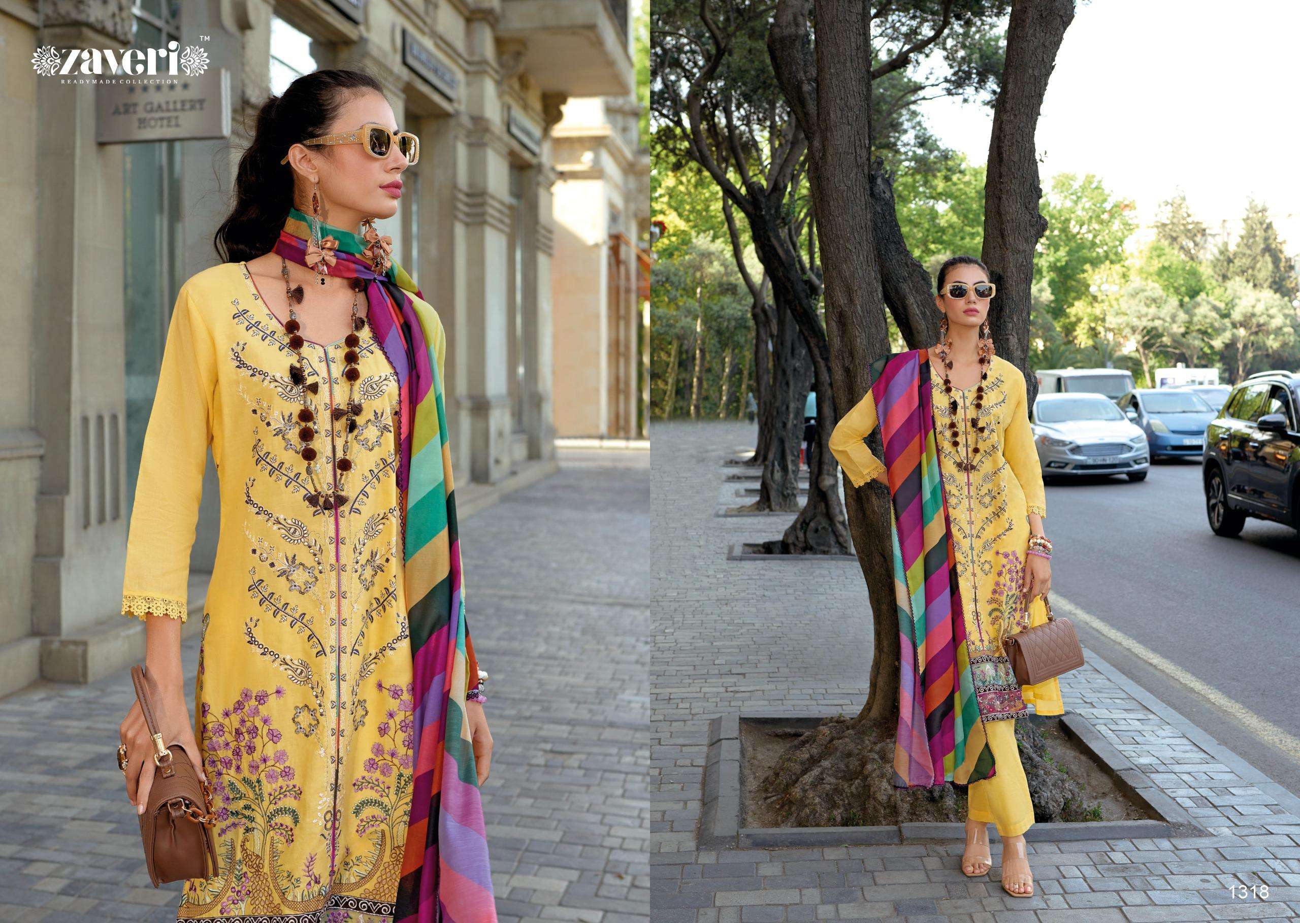 ZAVERI WOMAN BEAUTY FIRUZA COTTON EMBROIDERY DESIGNER SUIT