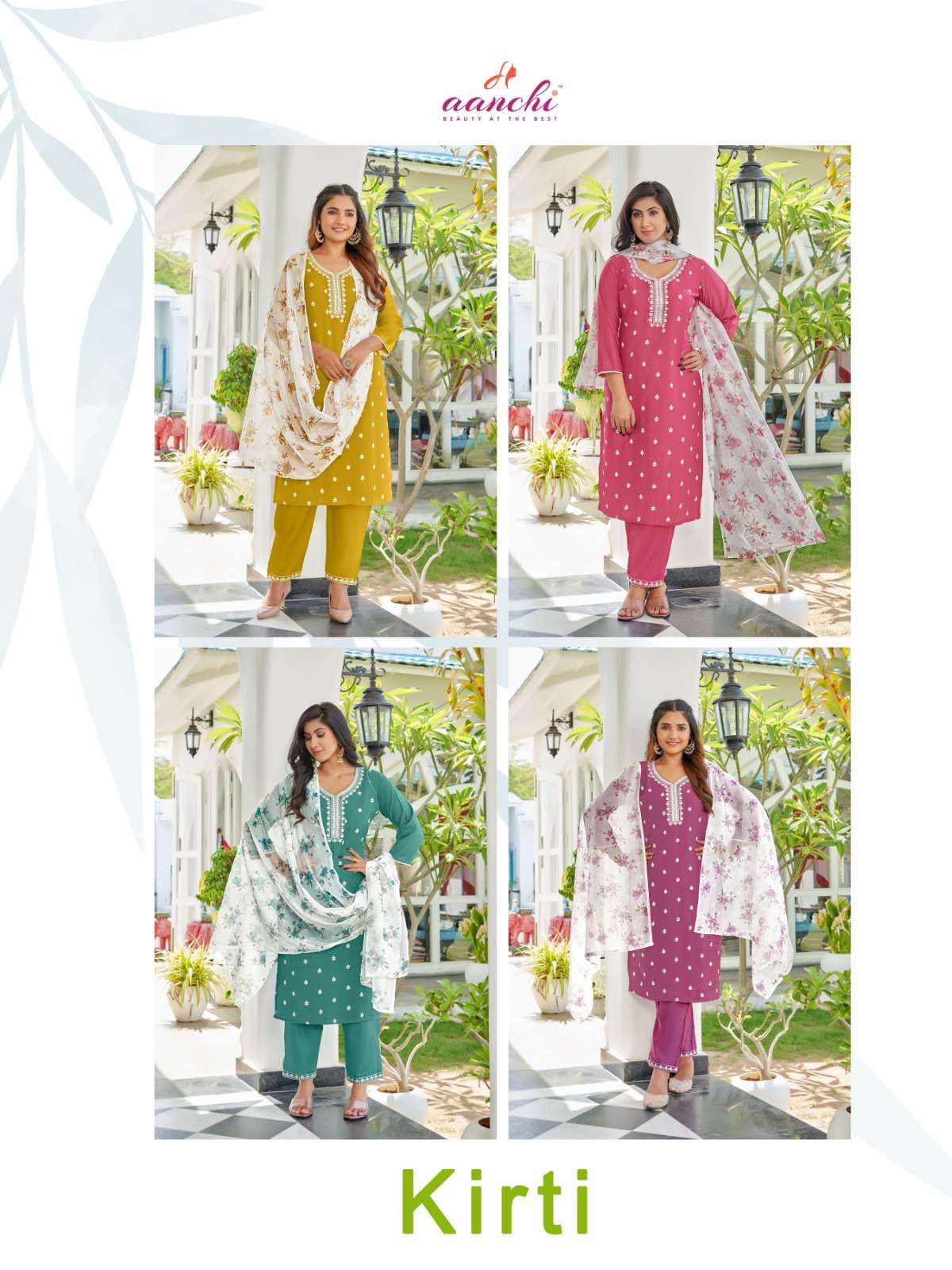 AANCHI KURTIS KIRTI SILK FANCY LADIES KURTI COMBO SET 