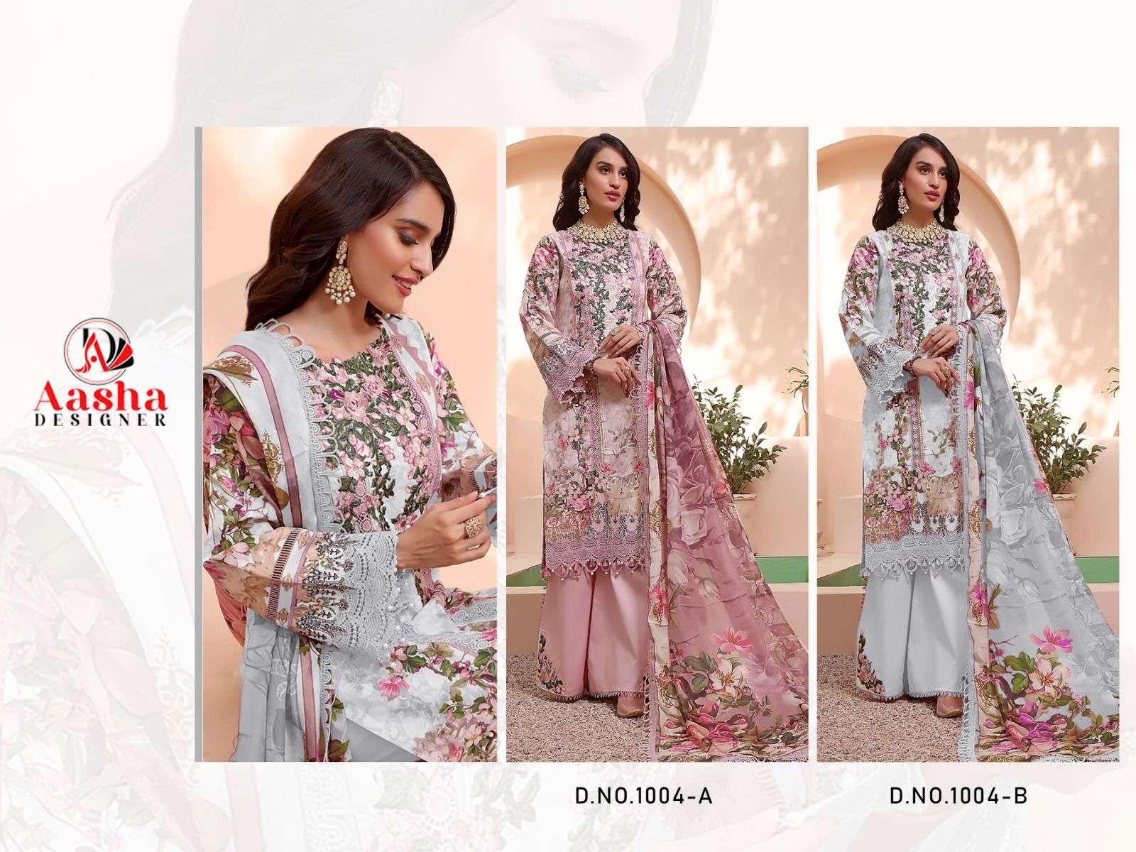 AASHA DESIGNER D NO 1004 COTTON SALWAR KAMEEZ 