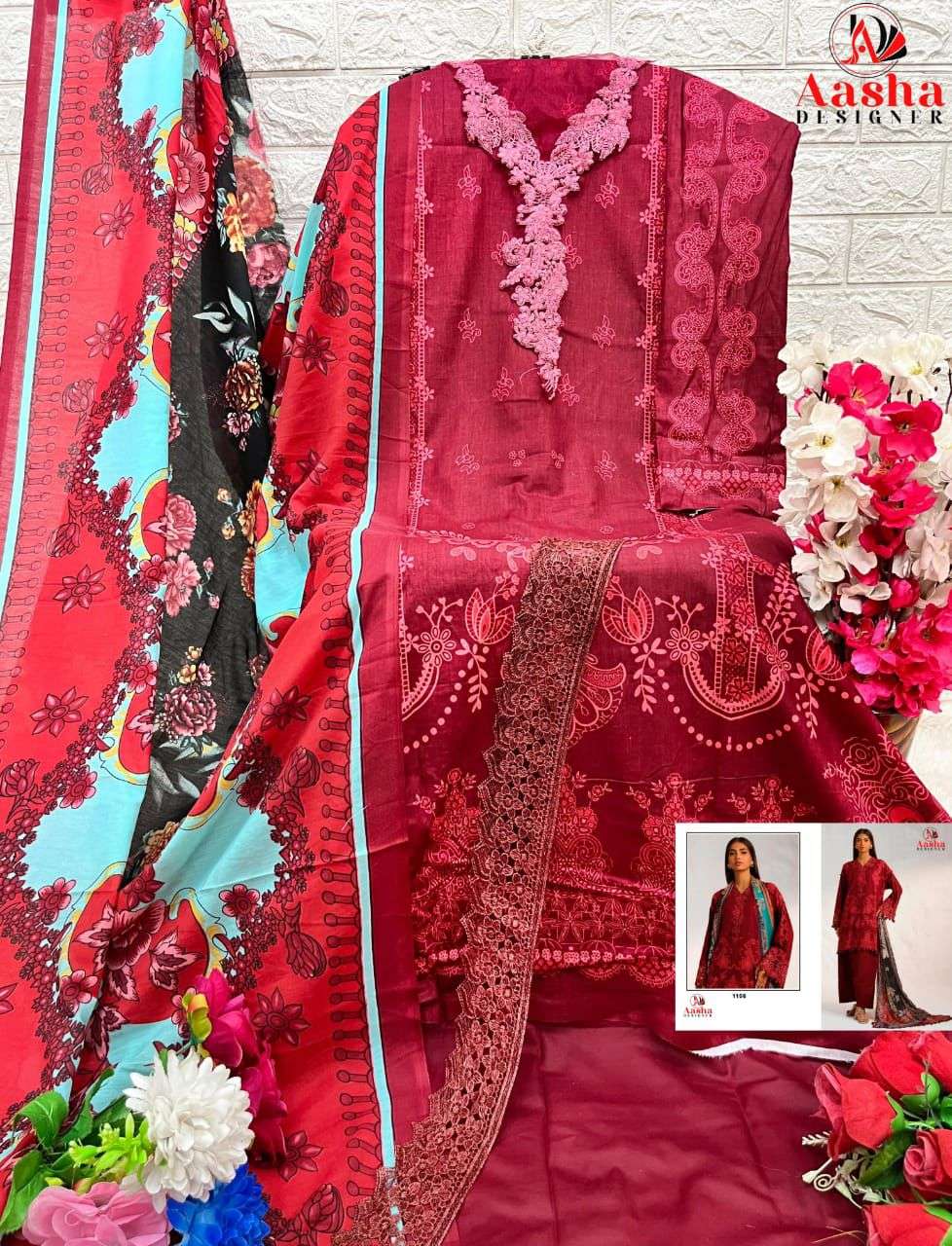 AASHA DESIGNER SANA SAFINAZ MUZLIN COLLECTION VOL 4 COTTON SUIT
