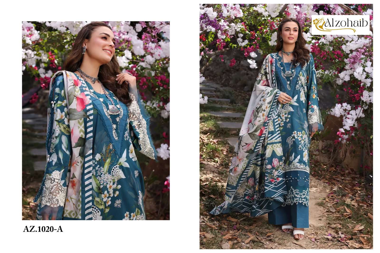 AL ZOHAIB ELAF CHIKANKARI VOL 2 COTTON SALWAR KAMEEZ 