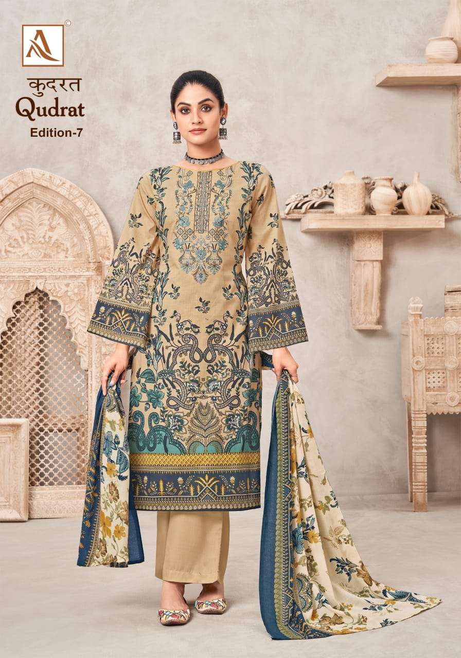 ALOK SUITS QUDRAT EDITION VOL 7 COTTON FANCY WORK SUIT