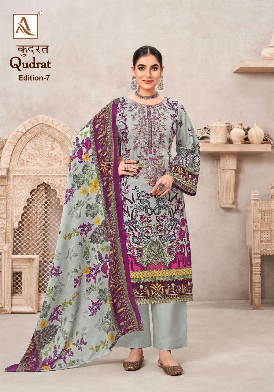ALOK SUITS QUDRAT EDITION VOL 7 COTTON FANCY WORK SUIT