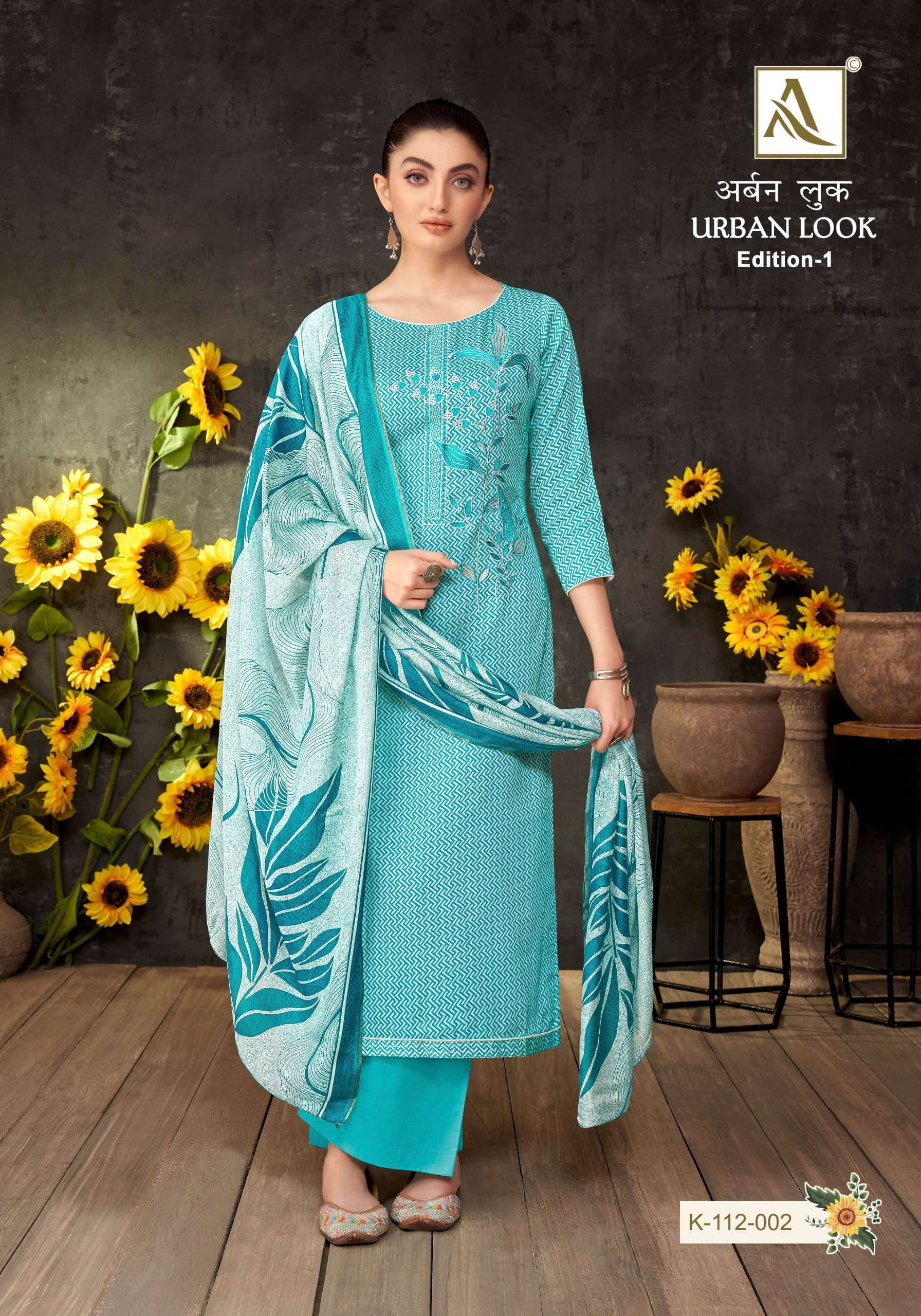ALOK SUITS URBAN LOOK JAM COTTON FANCY EMBROIDERY WORK SUIT