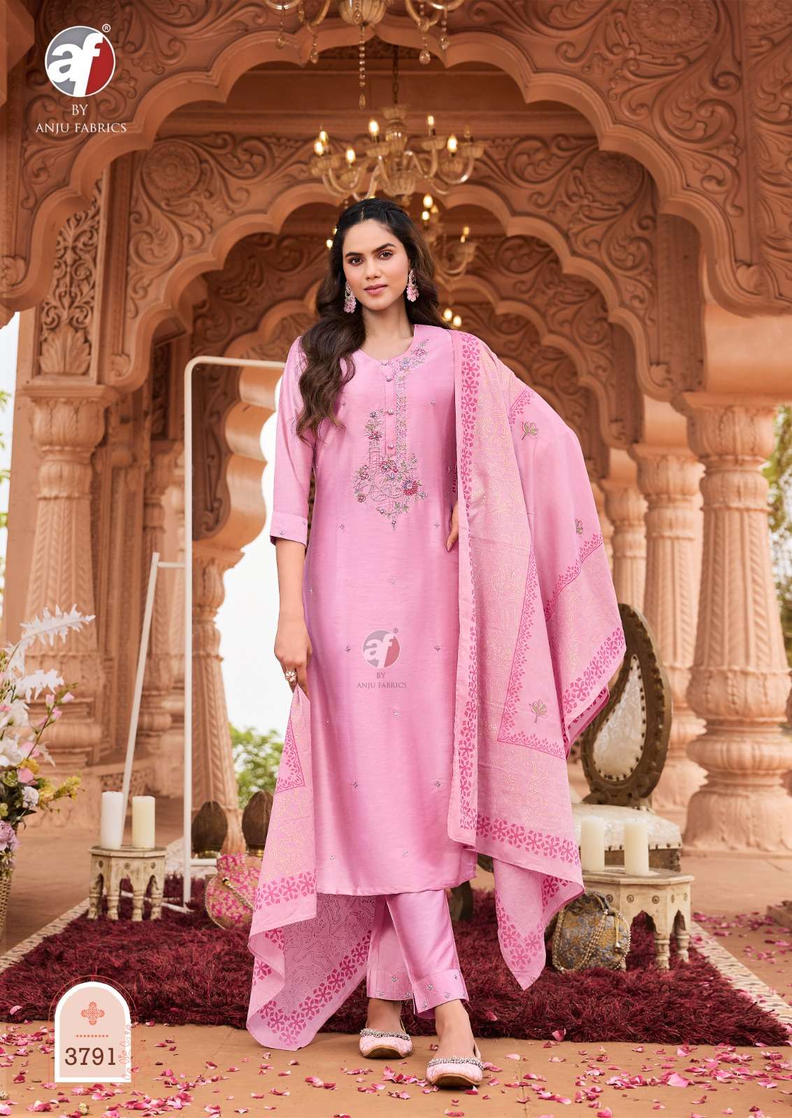 ANJU FABRICS ONCE MORE VOL 4 VISCOSE FANCY DESIGNER SUIT