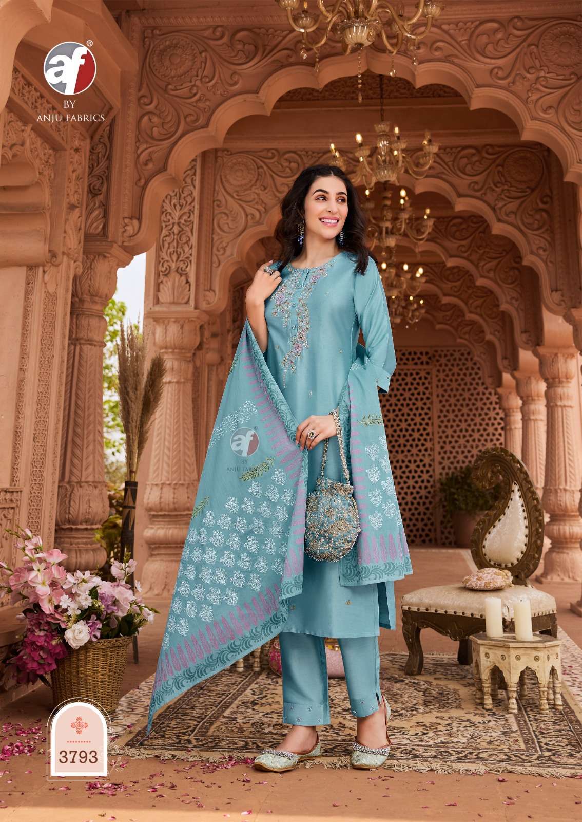 ANJU FABRICS ONCE MORE VOL 4 VISCOSE FANCY DESIGNER SUIT