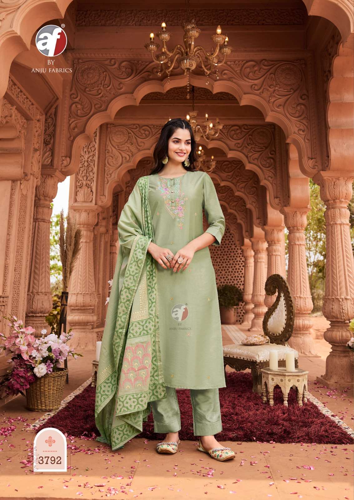 ANJU FABRICS ONCE MORE VOL 4 VISCOSE FANCY DESIGNER SUIT