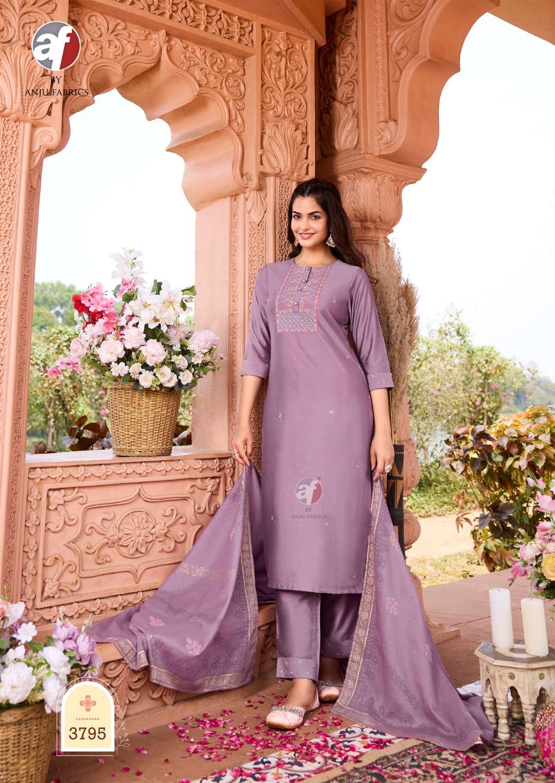 ANJU FABRICS ONCE MORE VOL 4 VISCOSE FANCY DESIGNER SUIT