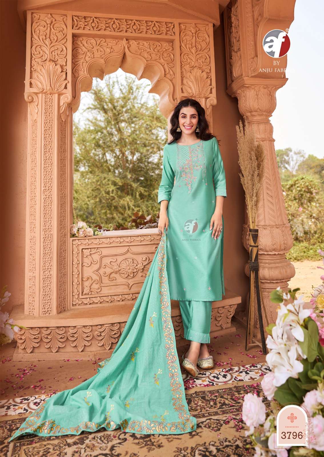 ANJU FABRICS ONCE MORE VOL 4 VISCOSE FANCY DESIGNER SUIT