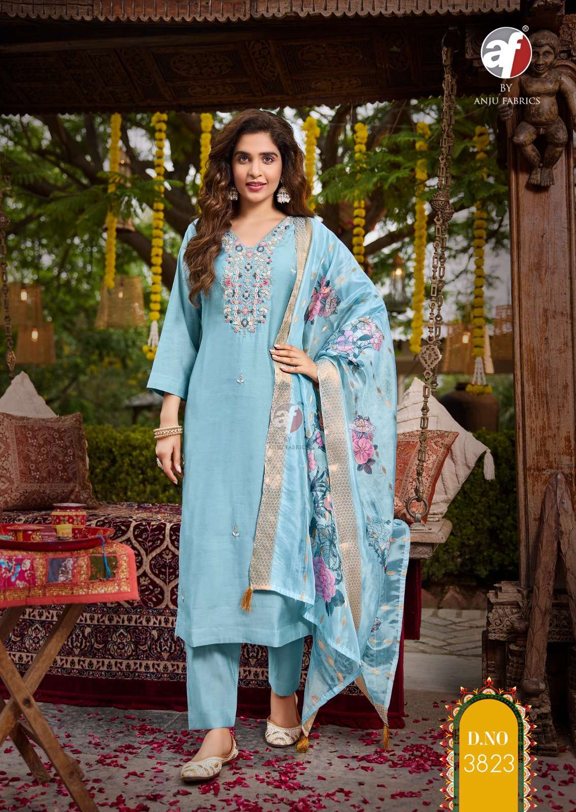 ANJU FABRICS SHARARAT VOL 7 VISCOSE FANCY DESIGNER SUIT