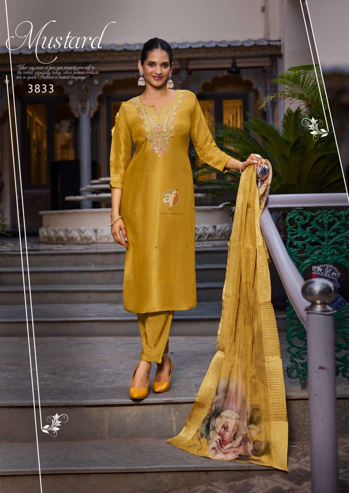 ANJU FABRICS SILK AFFAIR VOL 4 SHIMMER FABRICS HEAVY DESIGNER SUIT