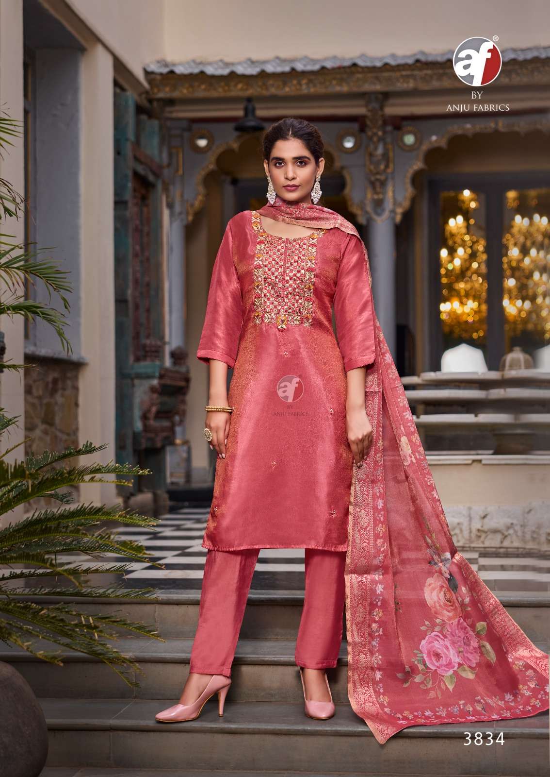 ANJU FABRICS SILK AFFAIR VOL 4 SHIMMER FABRICS HEAVY DESIGNER SUIT