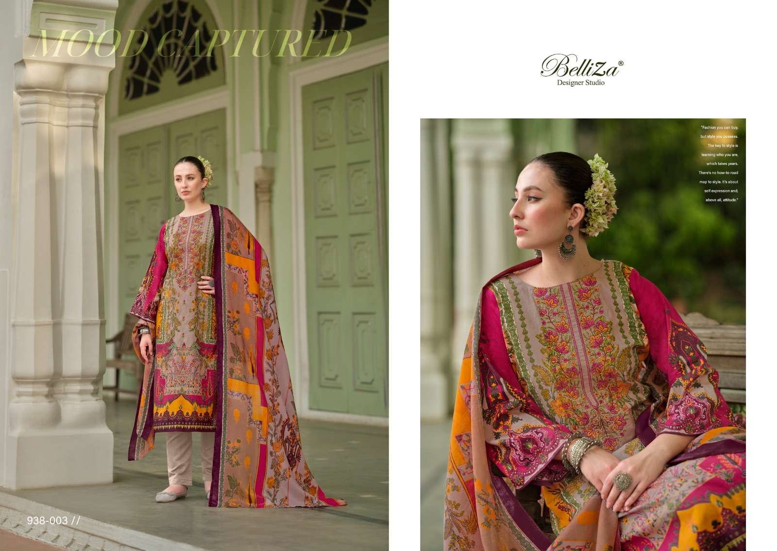 BELLIZA DESIGNER STUDIO NAIRA VOL 60 COTTON PRINT WITH FANCY WORK SUIT