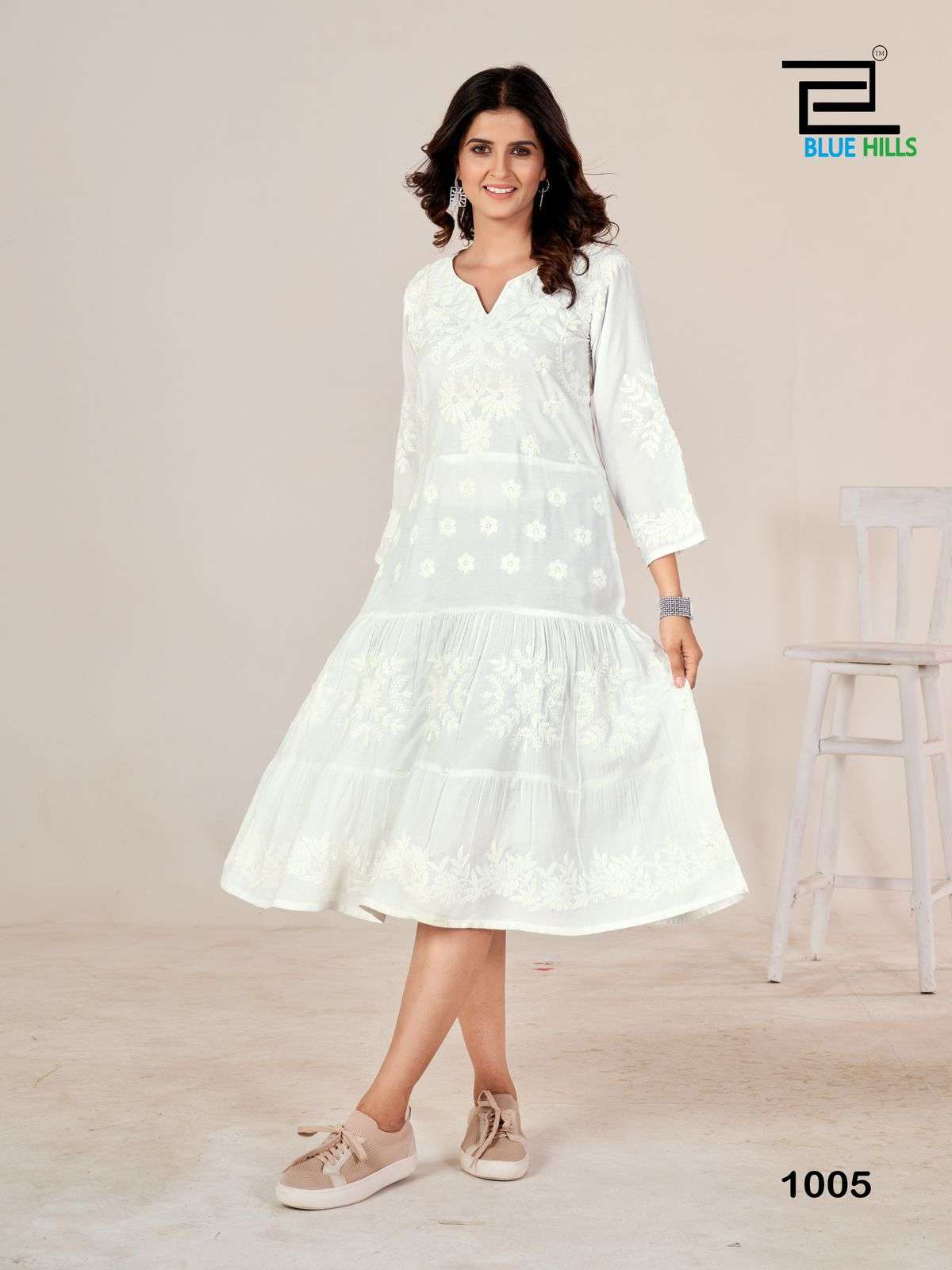 BLUE HILLS KIARA VOL 10 RAYON FANCY LUCKNOWI WORKS KURTI