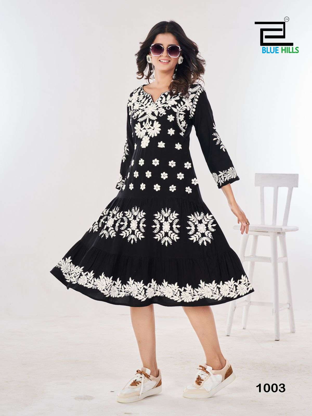 BLUE HILLS KIARA VOL 10 RAYON FANCY LUCKNOWI WORKS KURTI