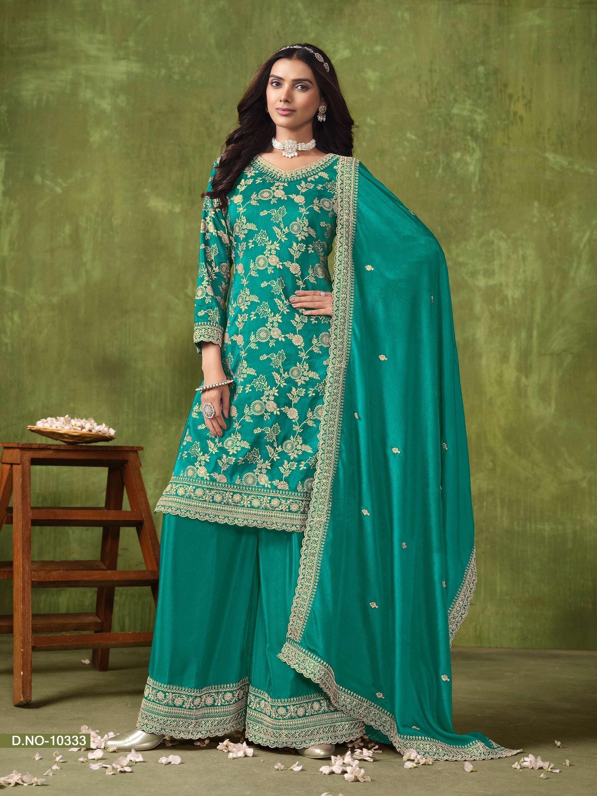 DANI CREATION ANJUBAA VOL 33 SILK JACQUARD HEAVY DESIGNER SUIT