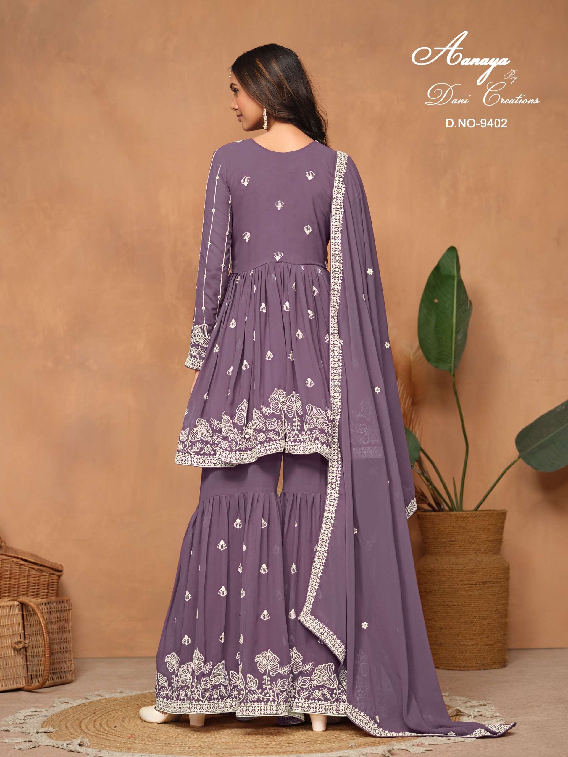 DANI CREATIONS AANAYA 9400 SERIES HEAVY DESIGNER SHARARA SUIT